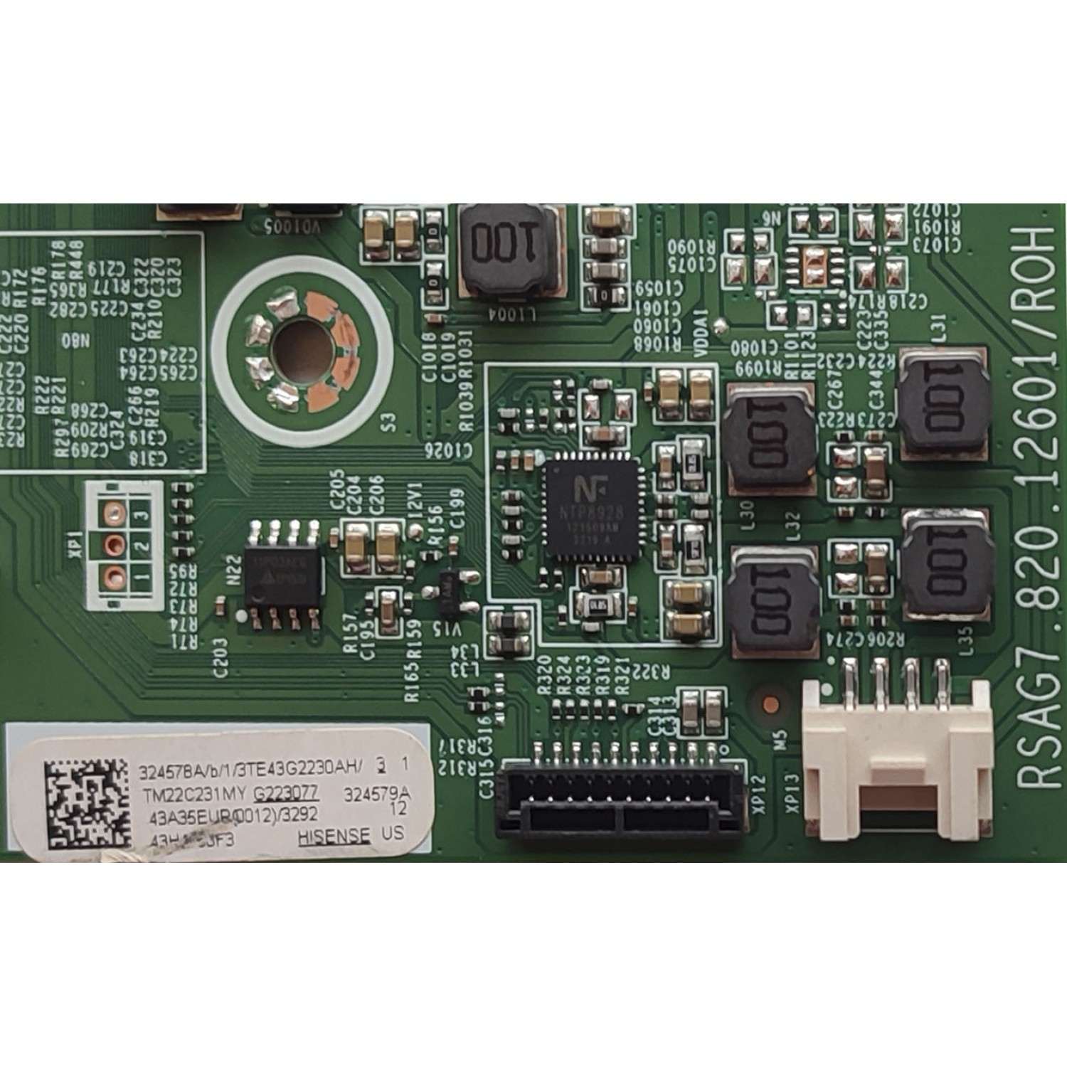 MAIN FUENTE (COMBO) PARA TV HISENSE / NUMERO DE PARTE 324578 / RSAG7.820.12601/ROH / 324579 /  43A35EUR(0012) / 324579A / 324578A / PANEL JHD425X1F52-T0L1S0\GM\MCKD3A\ROH / DISPLAY T430HVN01.2 / MODELO 43H4030F3 43A35EUR - Imagen 2